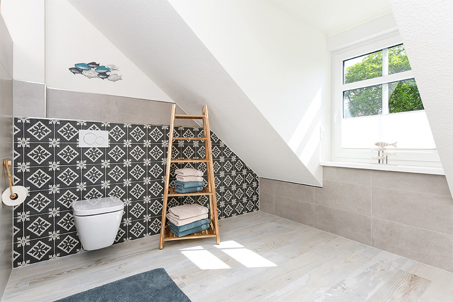 Ferienwohnung „Hühnerstall“ - Badezimmer im Obergeschoss