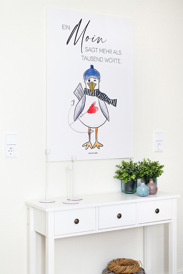 Ferienwohnung „Hühnerstall“ - Wohnzimmer mit Essplatz und integrierter Küche