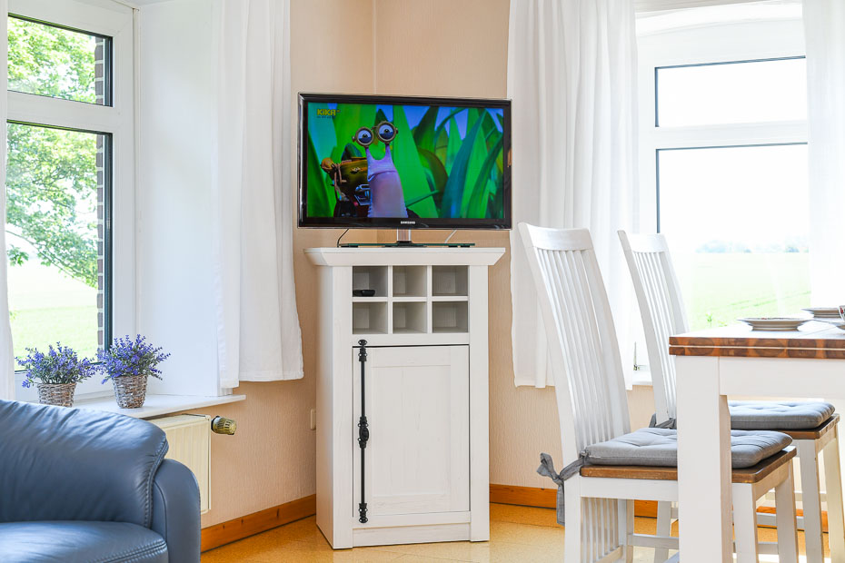 Ferienwohnung „Ost“ - Wohnzimmer mit integriertem Küchenbereich