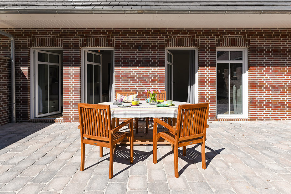 Ferienwohnung „Treckerschuppen“ - Ost-Terrasse