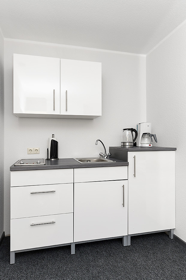 Apartment A - Wohn- und Schlafraum mit integriertem Küchenbereich