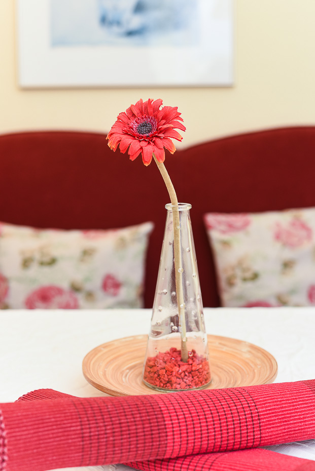 Ferienwohnung „Besan“ - Wohnzimmer mit integriertem Küchenbereich