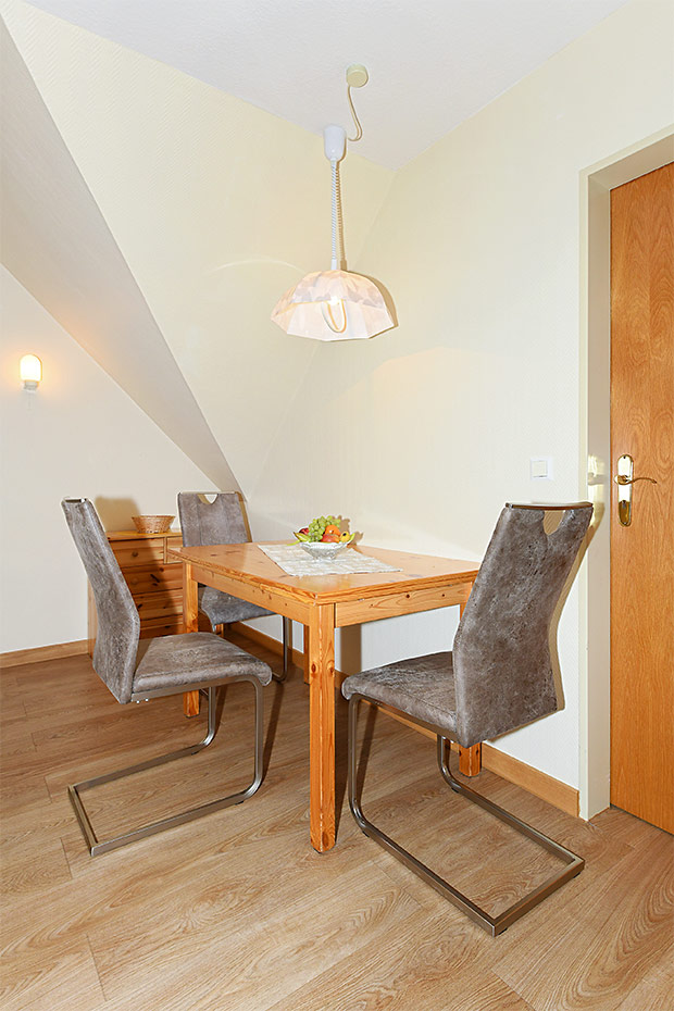 Ferienwohnung 2 - Wohnzimmer mit integriertem Küchenbereich