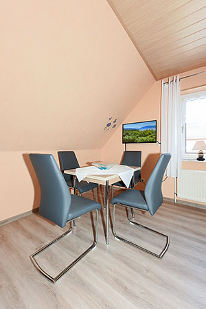 Ferienwohnung 2 - Wohnzimmer mit integriertem Küchenbereich