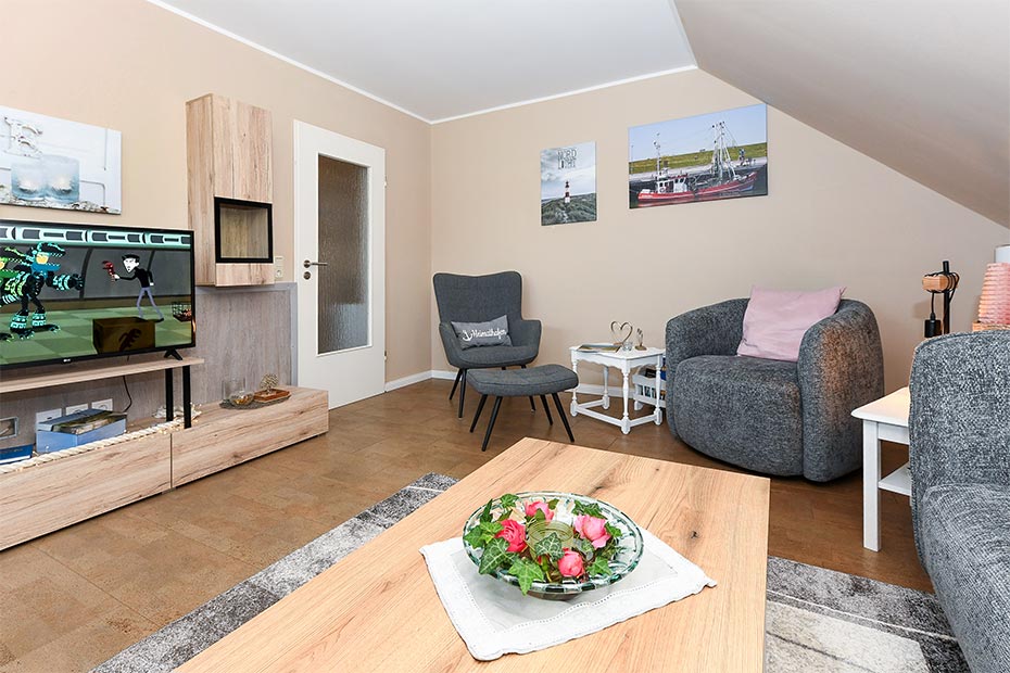Ferienwohnung „Haus Heimathafen“ - Wohnzimmer