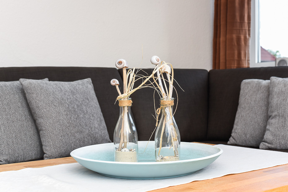 Ferienwohnung 1 - Wohnzimmer mit integriertem Küchenbereich