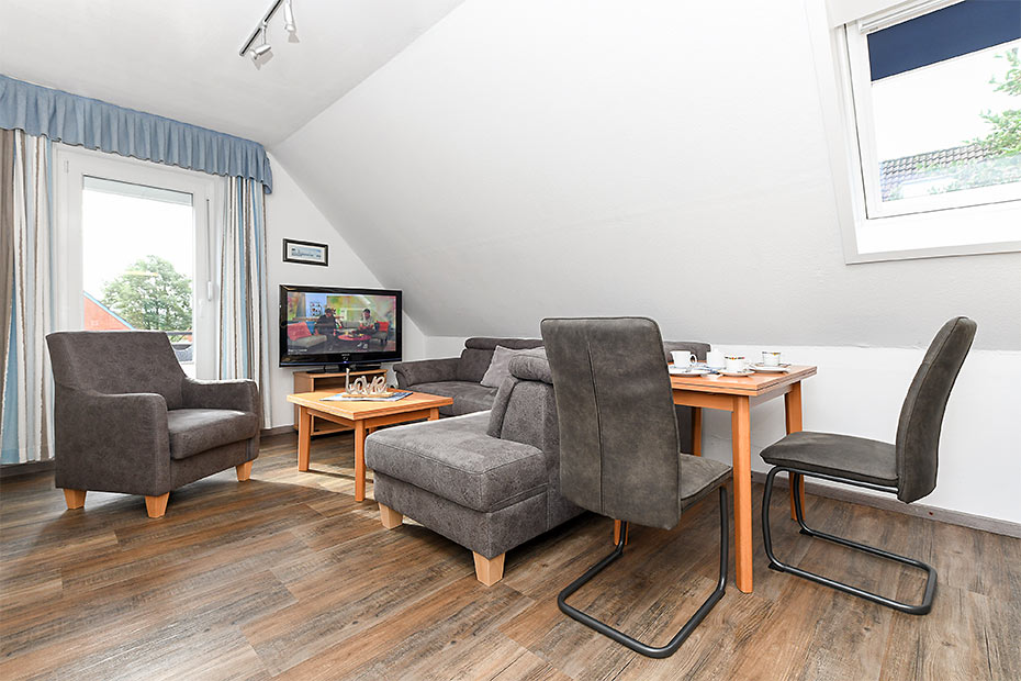 Ferienwohnung 11 - Wohnraum mit integrierter Küche