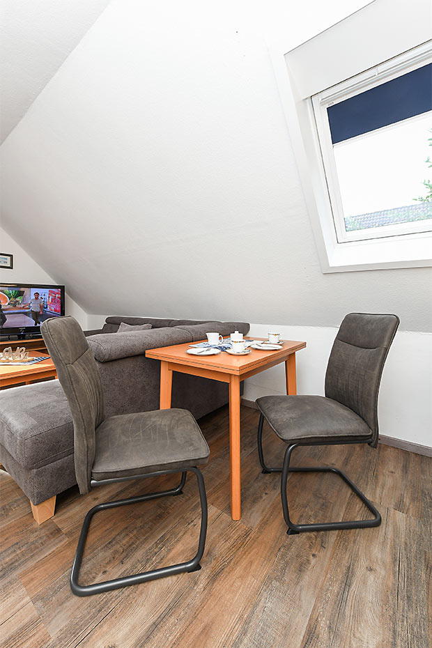 Ferienwohnung 11 - Wohnraum mit integrierter Küche