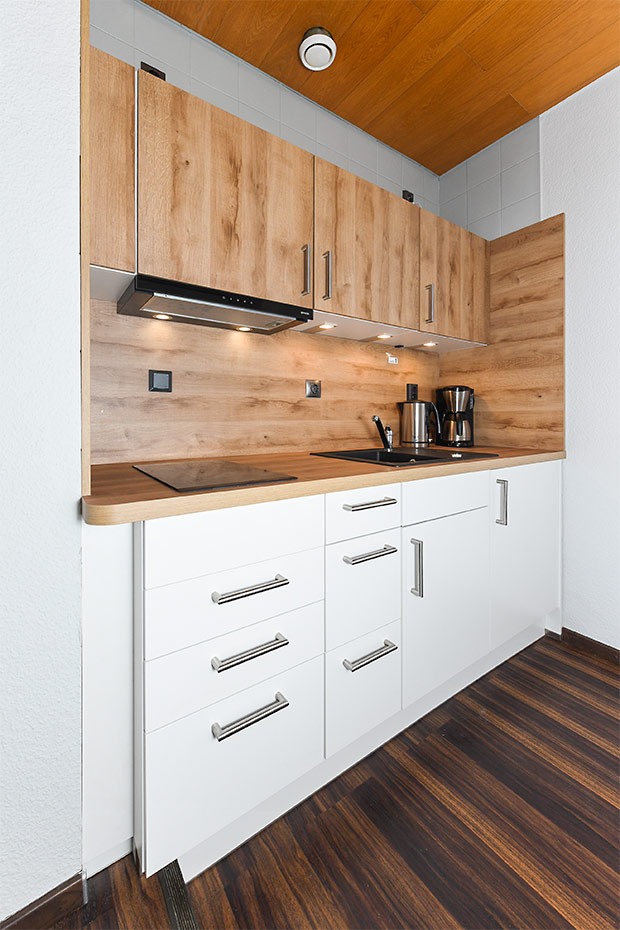 Apartment 02 - Wohn- und Schlafraum mit integriertem Küchenbereich