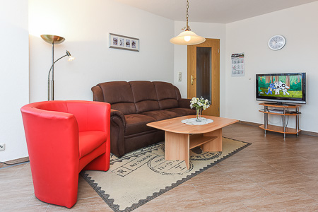 Ferienwohnung 2 - Wohnraum mit integrierter Küche