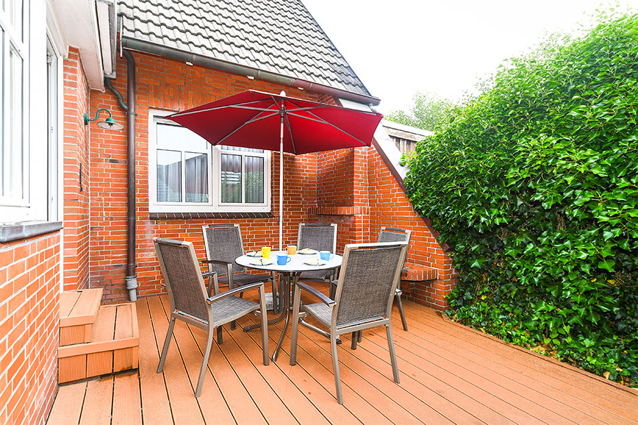 Ferienwohnung „Strandrose“ - Terrasse