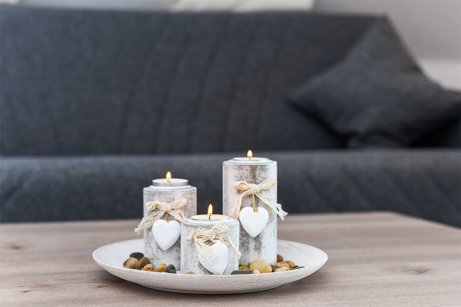 Ferienwohnung „Haus Antares“ - Wohnzimmer mit integriertem Küchenbereich