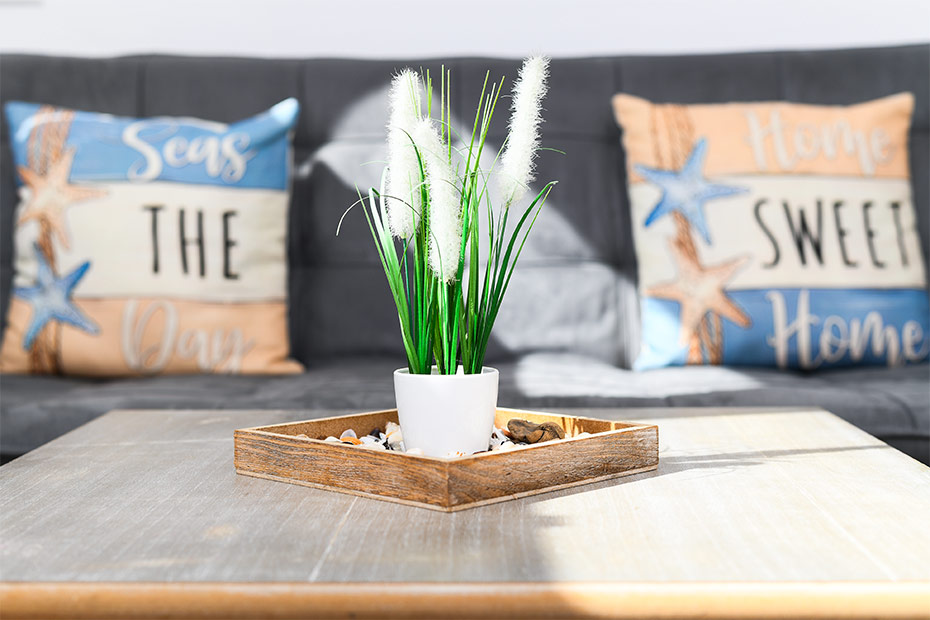 Ferienwohnung „Knurrhahn“ - Wohnraum mit integrierter Küche