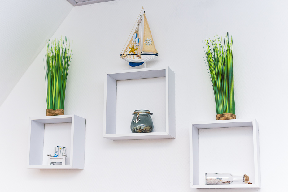 Ferienwohnung „Krabbe“ - Wohnraum mit integrierter Küche