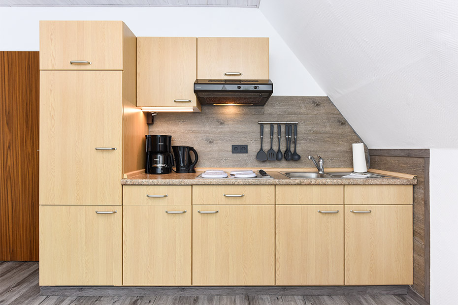 Ferienwohnung „Krabbe“ - Wohnraum mit integrierter Küche