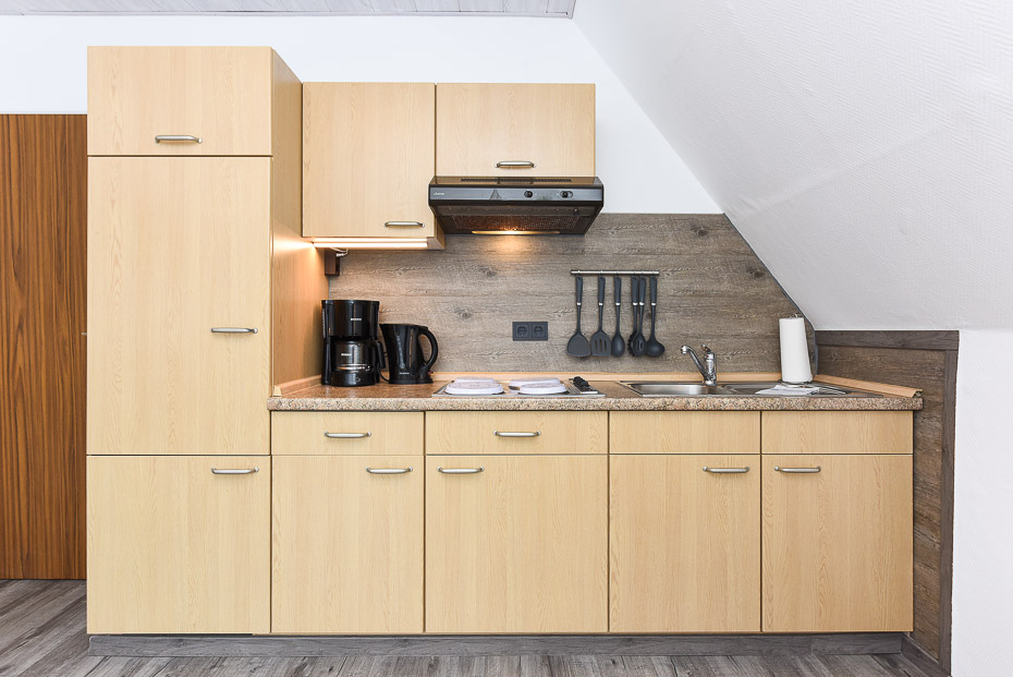 Ferienwohnung „Krabbe“ - Wohnraum mit integrierter Küche