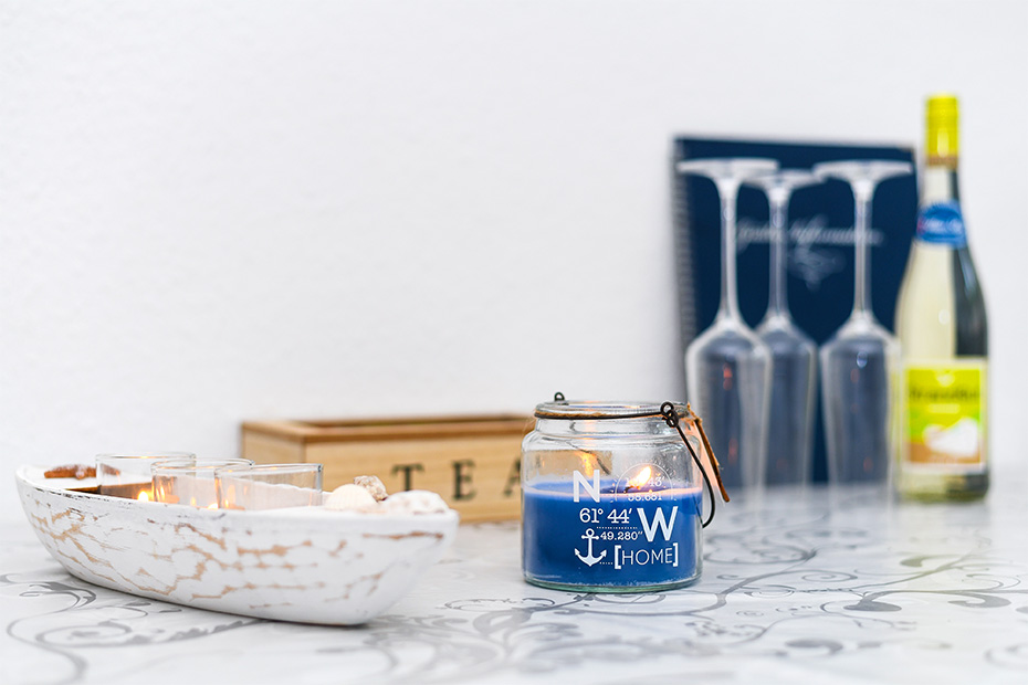 Ferienwohnung „Scholle“ - Wohnraum mit integrierter Küche