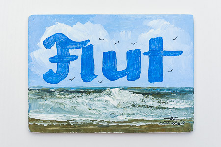 Ferienwohnung „Flut“ - Wohnzimmer mit integriertem Küchenbereich