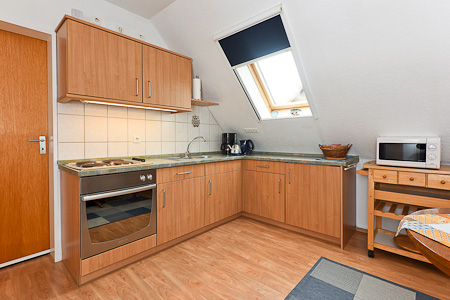 Ferienwohnung - Wohnraum mit integrierter Küche