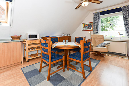 Ferienwohnung - Wohnraum mit integrierter Küche