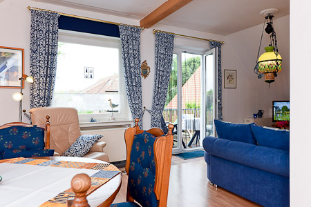 Ferienwohnung - Wohnraum mit integrierter Küche