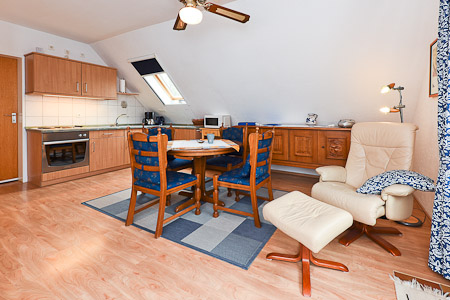 Ferienwohnung - Wohnraum mit integrierter Küche