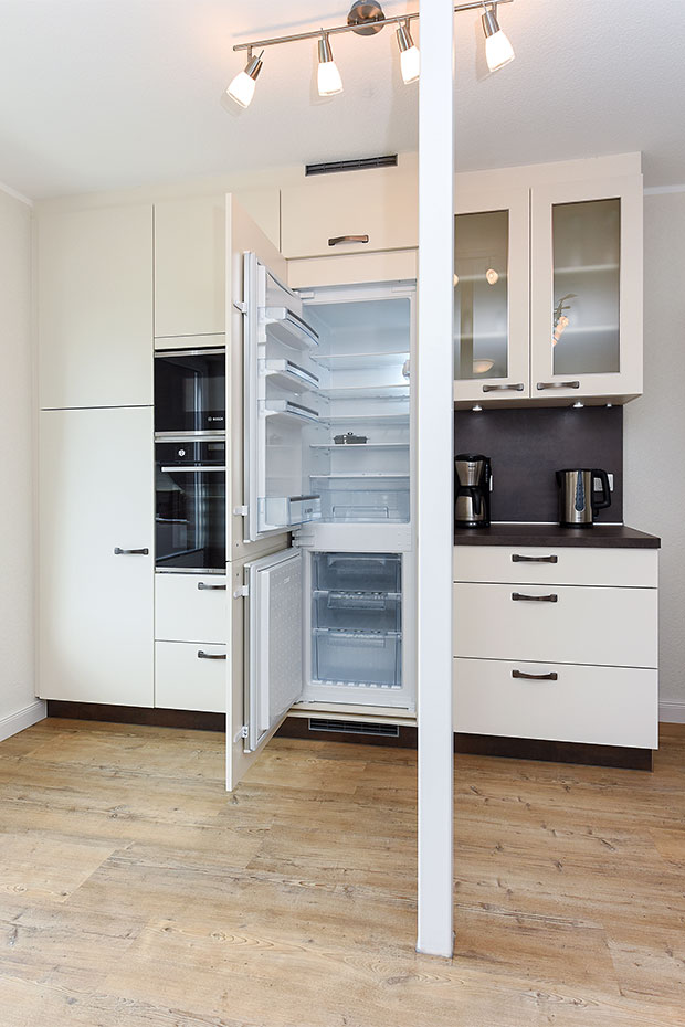 Ferienwohnung „oben rechts“ - Wohnzimmer mit integriertem Küchenbereich