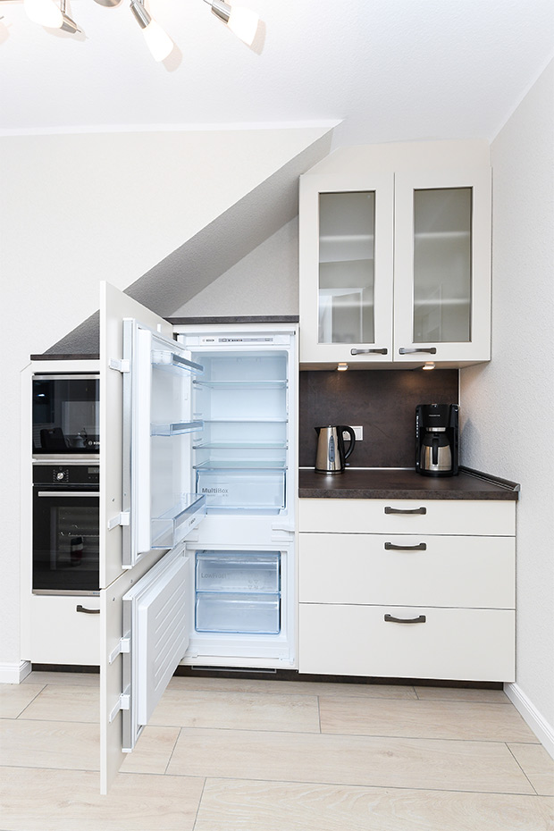 Ferienwohnung „unten rechts“ - Wohnzimmer mit integriertem Küchenbereich