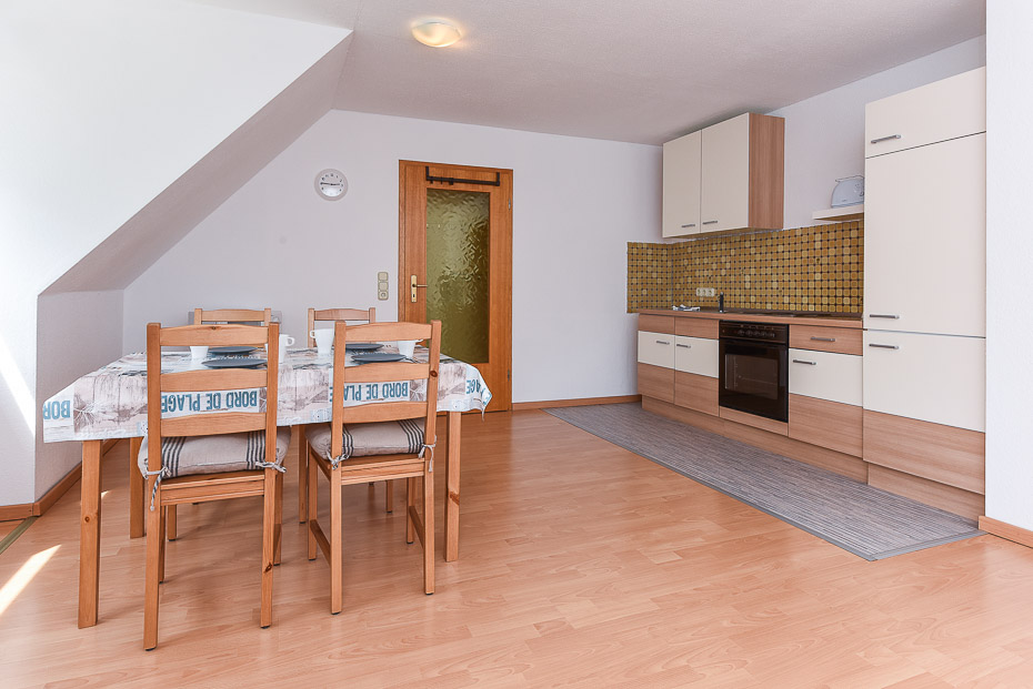 Ferienwohnung 1 - Wohnraum mit integrierter Küche