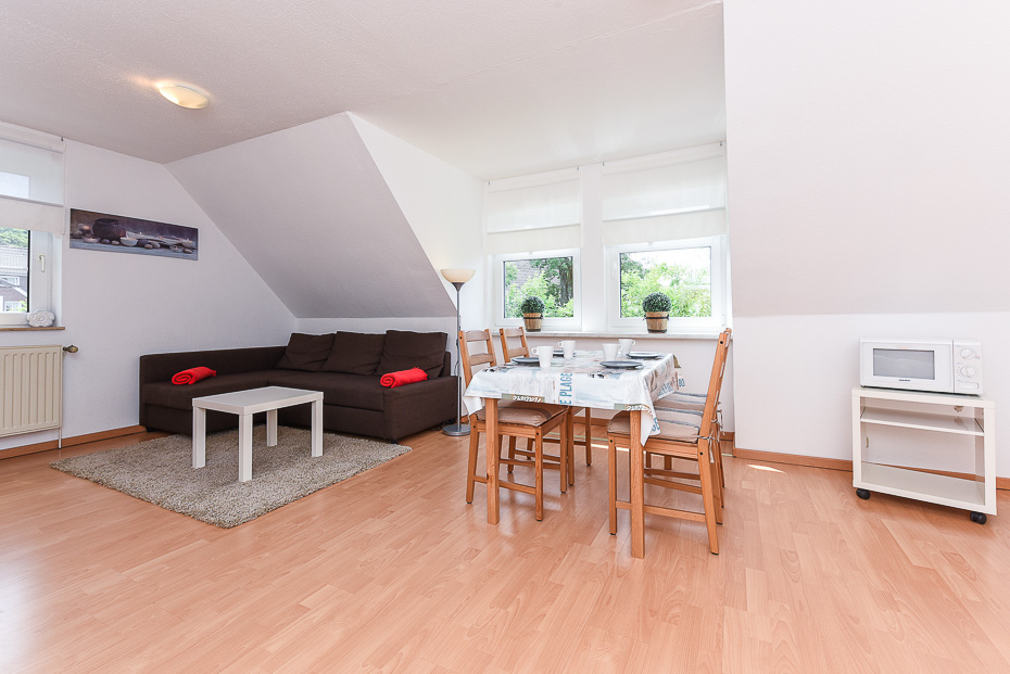 Ferienwohnung 1 - Wohnraum mit integrierter Küche