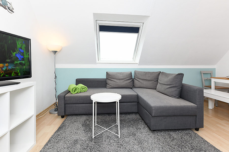 Ferienwohnung 2 - Wohnraum mit integrierter Küche