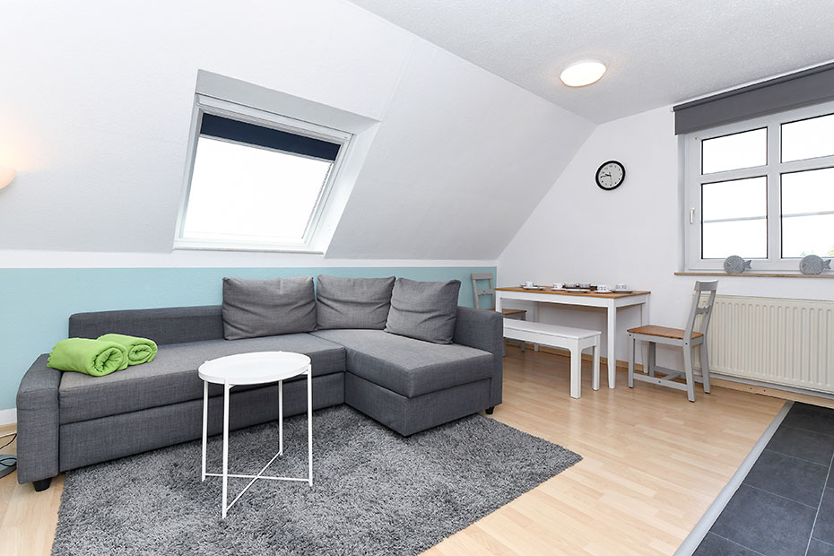 Ferienwohnung 2 - Wohnraum mit integrierter Küche