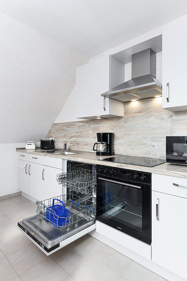 Ferienwohnung - Wohnzimmer mit integriertem Küchenbereich