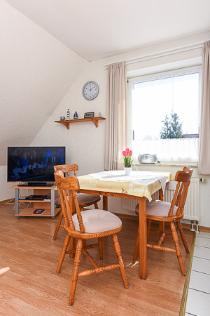 Ferienwohnung „Süd“ - Wohnzimmer mit integriertem Küchenbereich