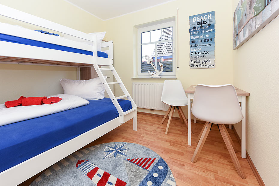 Ferienwohnung „Kleine Möwe“ - Schlafzimmer 2/Kinderzimmer
