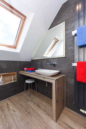 Ferienwohnung „Wattwürmchen“ - Badezimmer