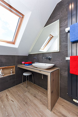 Ferienwohnung „Wattwürmchen“ - Badezimmer