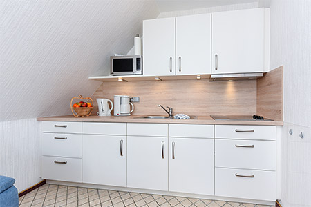 Ferienwohnung 2 - Wohnzimmer mit integriertem Küchenbereich