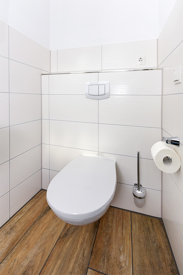 Ferienhaus „Nordseegold“ - separates drittes WC im Erdgeschoss