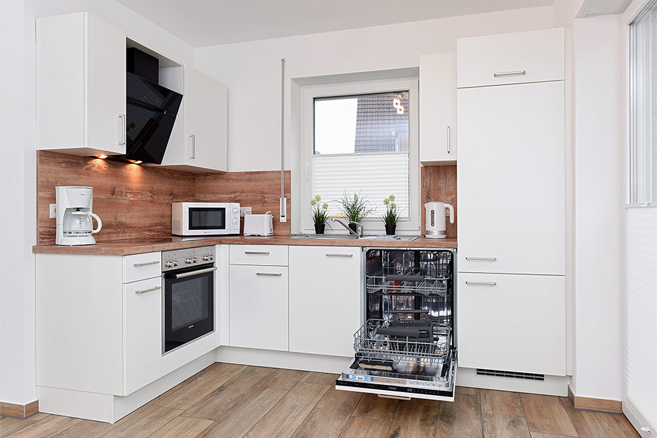 Ferienhaus „Nordseegold“ - Wohnraum mit integrierter Küche