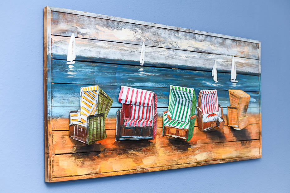 Ferienwohnung „Baltrum“ - Wohnzimmer mit integriertem Küchenbereich