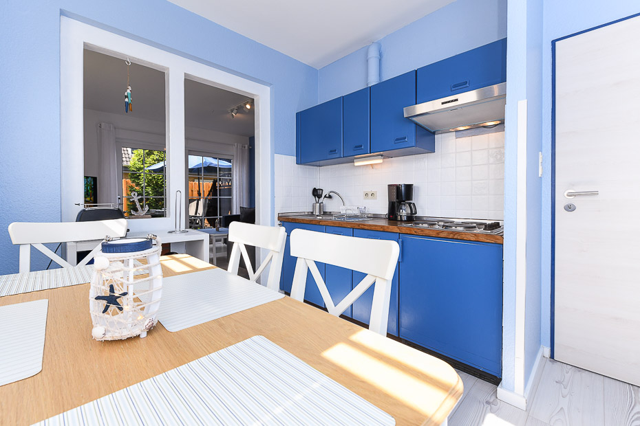 Ferienwohnung 3 - Wohnzimmer mit integriertem Küchenbereich