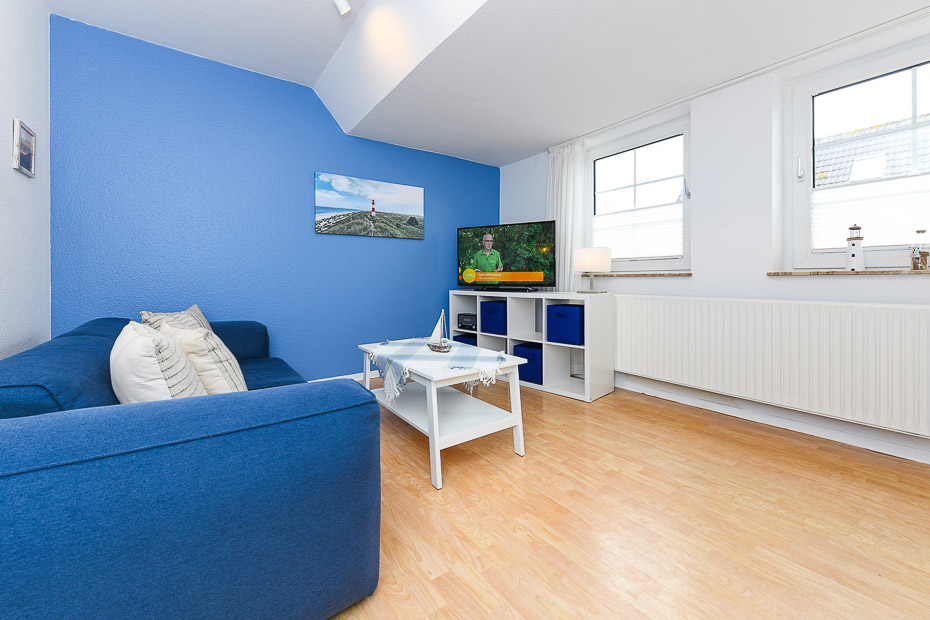 Ferienwohnung 5 - Wohnzimmer mit integriertem Küchenbereich