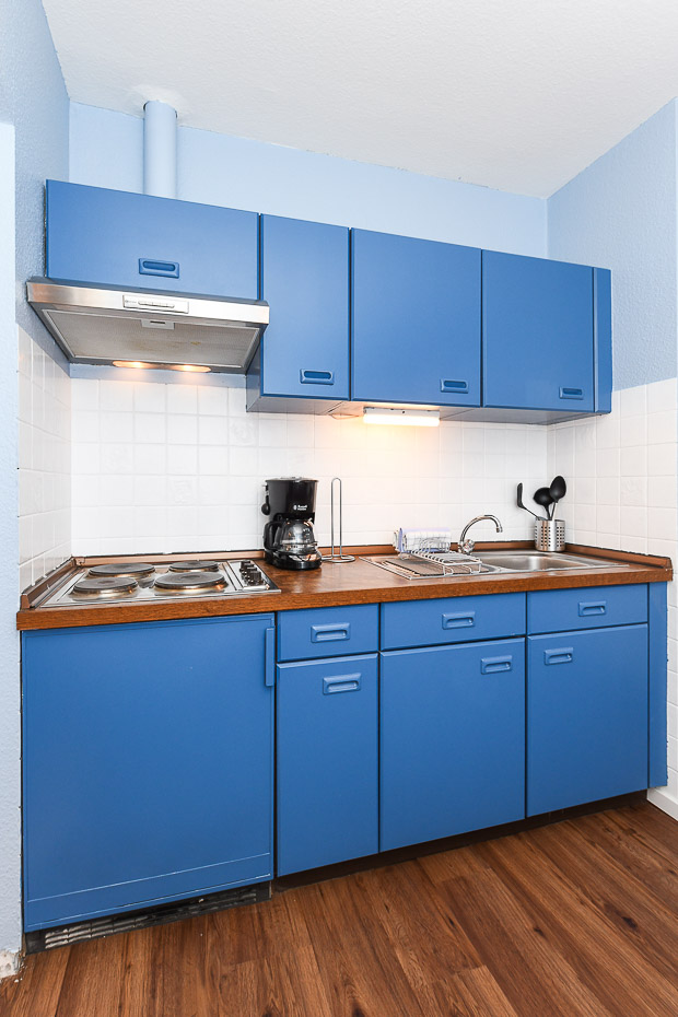 Ferienwohnung 5 - Wohnzimmer mit integriertem Küchenbereich