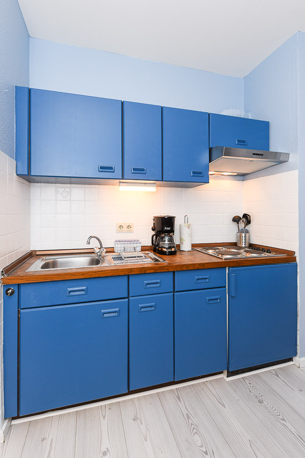 Ferienwohnung 2 - Wohnzimmer mit integriertem Küchenbereich