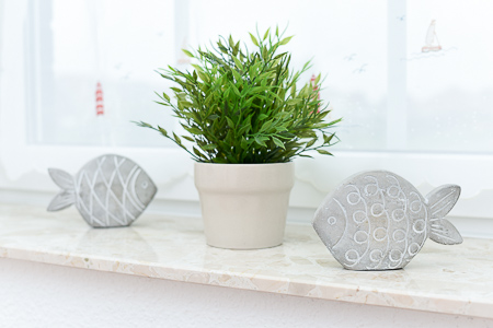 Ferienwohnung 2 - Wohnzimmer mit integriertem Küchenbereich