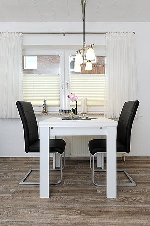 Ferienwohnung 2 - Wohnzimmer mit integriertem Küchenbereich