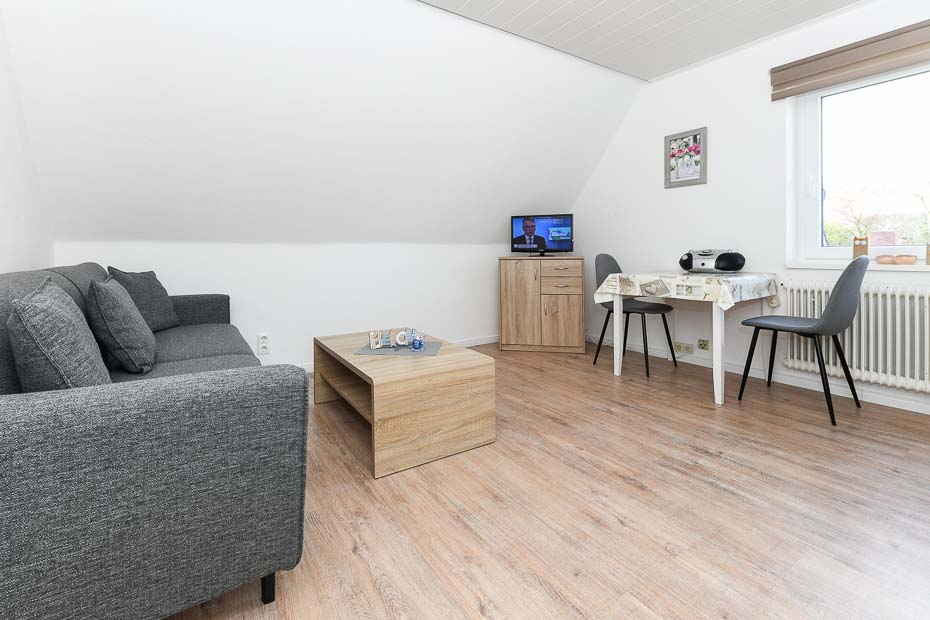 Ferienwohnung „Strandflieder“ (2) - Wohnraum mit integrierter Küche