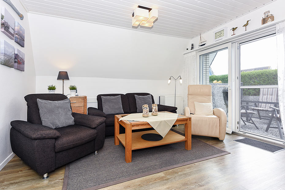 Ferienhaus „Wattwurm“ - Wohnzimmer
