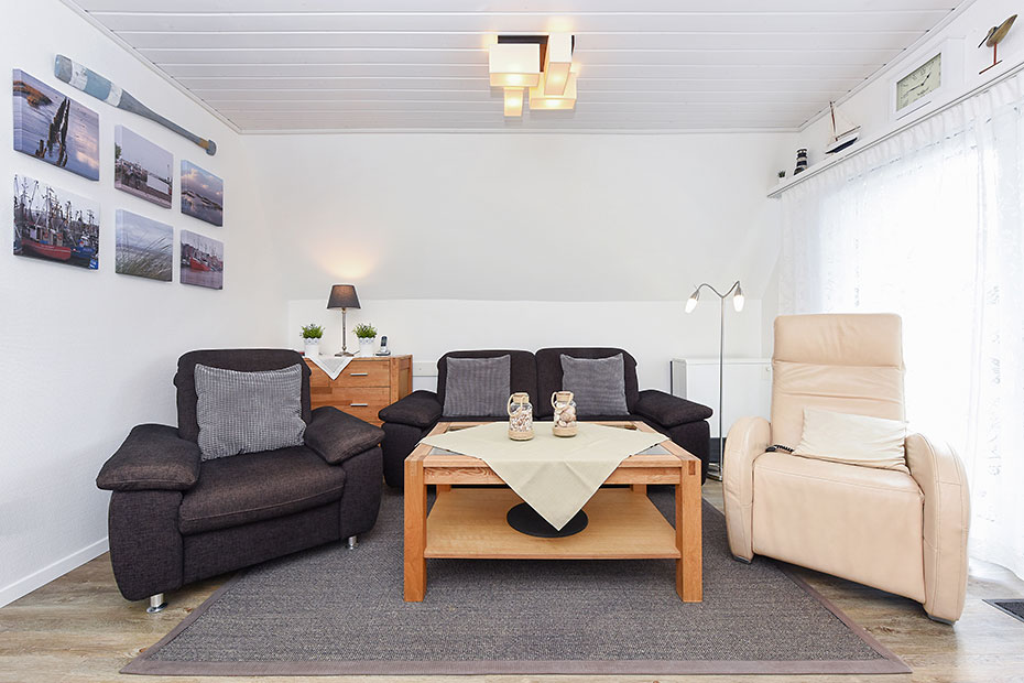 Ferienhaus „Wattwurm“ - Wohnzimmer